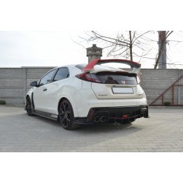 Накладка на диффузор заднего бампера на Honda Civic IX Type R